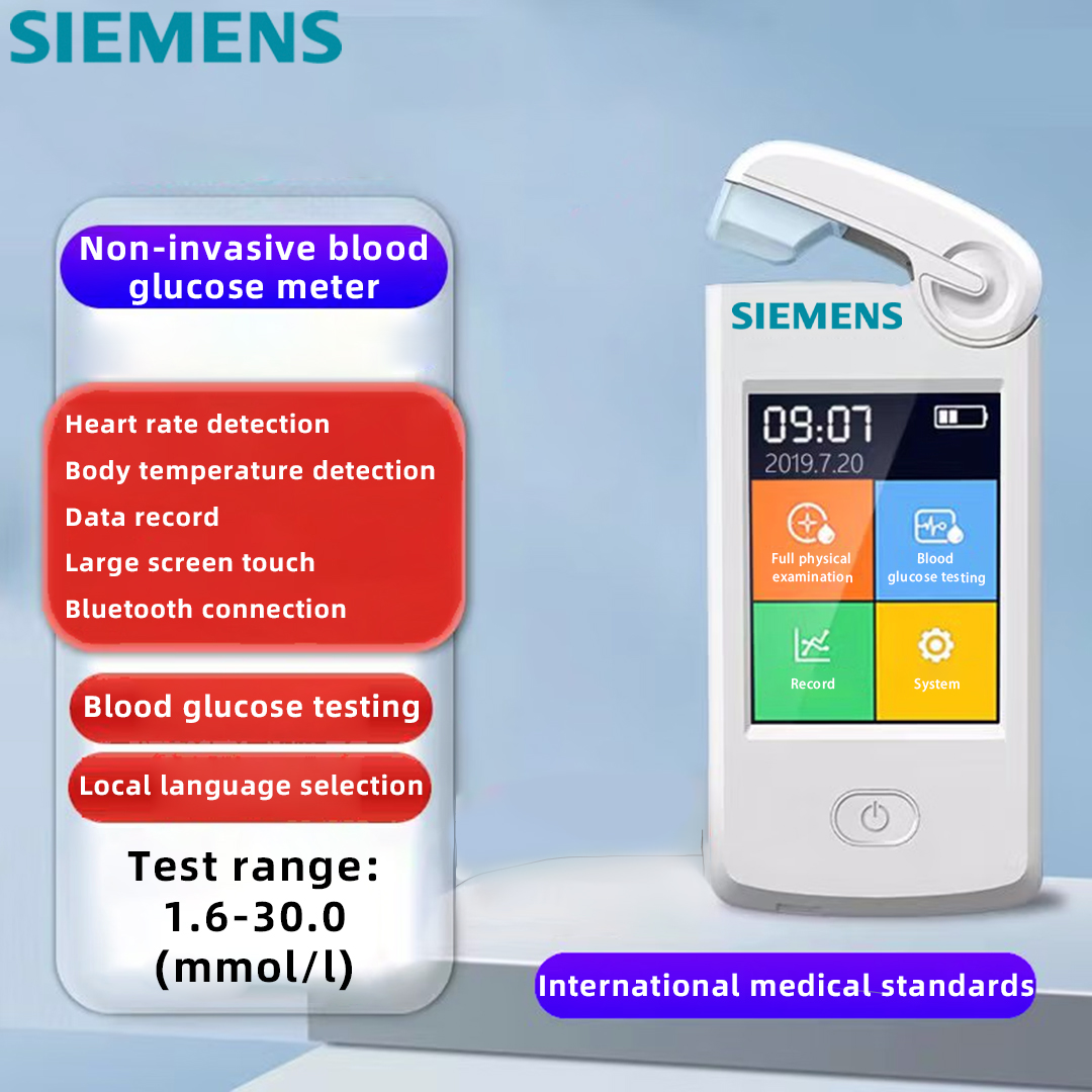 Nederlandstalige menuselectie, bloedglucosedetectie, hartslagdetectie, lichaamstemperatuurdetectie, gegevensregistratie, groot touchscreen, Bluetooth-verbinding